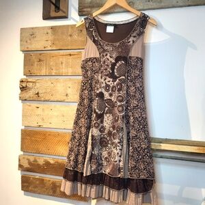 Bali Elegant Brown Floral Dress